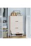 (bi66)Shoe Rack Organizer, 6 Tier Shoe Storage Cabinet with Door for Closet, Entryway, Hallway, Bedroom - 2