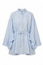 Volan Detailed Lace-Up Tunic Y0136 - Baby Blue - 5