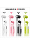 Wired Stereo Earbuds with Microphone, 3.5mm Audio Jack, Multi Color - 2