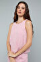 Embroidered Sleeveless Boat Neck Top - 4