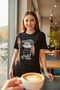 Women's Premium 100% Cotton Rabbit Graphic Printed Stoned T-Shirt - 2