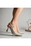 (Wiesse) Closed Toe Women's Shoes with Heels Gold - 8