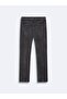 Jorah Mid-Waist Straight Leg Gray Jean Trousers - 2