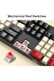 Mechanical Gaming Keyboard MK-Armor LED Blue Backlit Wired USB 104 Keys Red Switches Black&White - 4