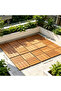 One Dcor Interlocking Acacia Deck Tiles, Weatherproof DIY Patio Flooring