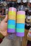Rainbow Colored Seamless Hair Ties Set of 20 – Non-Marking Soft Flexible Hair Ties (1 Tube) - 2