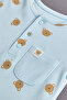 Printed Rompers with Crew Neck and Short Sleeves - 3