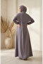 Button Detailed Vest Dress Double Set 2275-02 Gray - 6