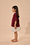Milk Print Oversize Cotton T-Shirt Plum - 4