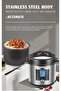 6L Electric Pressure Cooker, 1000W Stainless Steel Multi-Function Cooker with LCD Display, Non-Stick Inner Pot & Steam Tray – Fast & Healthy Cooking - 2
