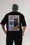 For the Love of Cats 111 Cat Printed Black Oversize T-Shirt 100% Cotton Unisex Cat Lover Premium Design - 2