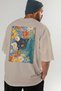 For the Love of Cats 103 Cat Printed Beige Oversize T-Shirt 100% Cotton Unisex Cat Lover Premium Design - 7