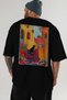 For the Love of Cats 22 Cats Printed Black Oversize T-Shirt 100% Cotton Unisex Cat Lover Premium Design - 6