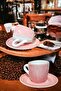 Pink 2-Piece Porcelain Turkish Coffee Cup Boxed Colorful Cup Set Stylish Presentation Cup Set