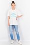 Women Sportswear Fit Brand Logo Boyfriend Tee, White - 3