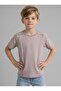 Boys' White Short Sleeve Crew Neck Stretchy Basic T-Shirt - for Casual Wear and School