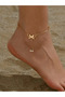 1 Piece Simple Design Butterfly Rhinestone Anklet High Quality Jewelry for Luxury Fashion Wear, Suitable for Beach and Work Outfits - 2