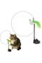 Cat Wand Toy, Interactive Cat Feather Toy with Bird for Indoor Self Play & Exercise