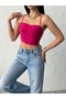 Women's Fuchsia Strappy Sandy Crop Blouse