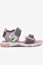 Children's Unisex Gray Pink Comfortable Fit Non-Slip Sole Double Velcro Sandals