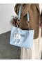 Large Capacity Shoulder Bag Star and Drawstring Decorated Polyester Fashionable for Daily Use for Women 1Pc - 2