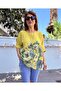 Italian Lavinya Blouse with Necklace Dark Yellow - 3