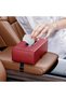 Car Tissue Box Holder PU Leather with Strap Buckle – Car Napkin Holder, Universal Auto Interior Accessories - 2