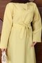 Women's Belt Detailed Hijab Dress Long Sleeve Loose Cut Dress - 8