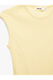 Cotton Slim Fit Crew Neck Ribbed Sleeveless T-Shirt - 6