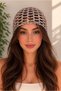 Mesh Knitted Bandana-Cream Color Stylish Bohemian Summer Beanie