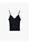 Lace Detailed Rope Strap Knitwear Athlete Blouse - 5