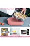 (ag59ad4)3 Tier Stainless Steel Bento Lunch Box with 4 Compartments and Cutlery, 1900ml (Pink) - 4