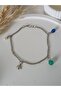 Halhal Silver Color Glass Beads Blue Turquoise Bird Pearl - 7