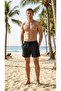 K-236 Black Pocketed Lined Short Swim Shorts Swimsuit