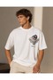 Ethnic Ceramic Cubes and Anatolian Motif Floral Printed Oversize Design T-Shirt - 2