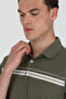 Polo Collar Cotton Pocketless Striped Short Sleeve T-Shirt - 2