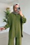 طقم بيرلي - أخضر زيتوني - 2