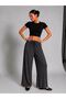 Women's Loose Wide Leg Elastic Trousers - 2