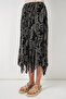 Women's Asymmetrical Tulle Chiffon Skirt 1477 - Black - 4