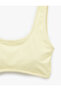 Covered U-Neck Gingham Sleeveless Sports Bra - 5