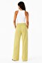 Women’s Striped Wide Leg Pants – Yellow - 2