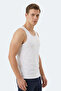 Hokey Men's Slim Fit Sleeveless White Tank Top - 6