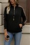Women's Long Sleeve Turtleneck Front Zip Fleece Blouse