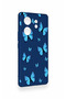 Infinix Zero 30 Compatible Blue Butterfly Pattern Silicone Case - 3