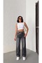 Belted Full Stone-Embellished Detail Stretch Jeans - 2