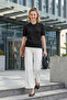 Black Polo Neck Short Sleeve Knitted Patterned Buttoned Summer Knitwear T-Shirt - 4