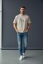 Men's Combed Cotton Crew Neck Beige T-Shirt - 171