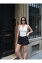 شورت من قماش البوبلين بنقشة البولكا دوت - 4
