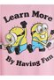 New Season Pink Crew Neck Minions Printed Girls' T-Shirt - 3