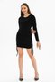 Women's Long Sleeve Gather Detailed Sandy Fabric Adjustable Length Opportunity Product Dress - 2